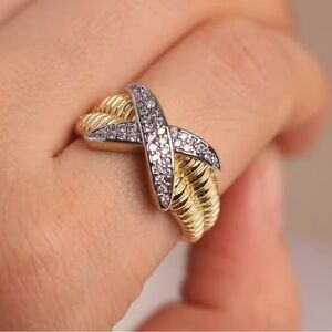 Two Tone Cocktail Women's Ring